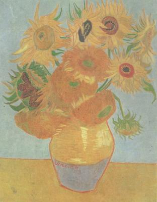 Vincent Van Gogh Still life:vase with Twelve Sunflowers (nn04) oil painting picture